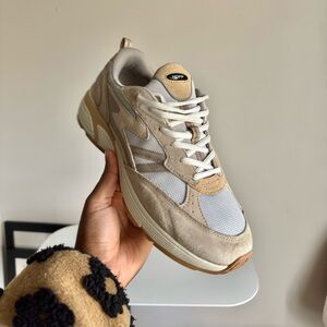 Sporty Beige and White Sneakers